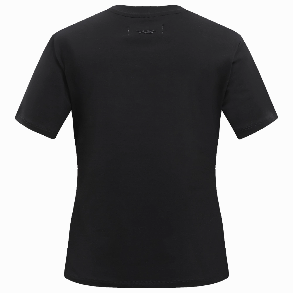 NFL KANSAS CITY CHIEFS CLASSIC SHORT SLEEVE WOMEN'S SINGLE JERSEY SLIM FIT TEE (BLACK)