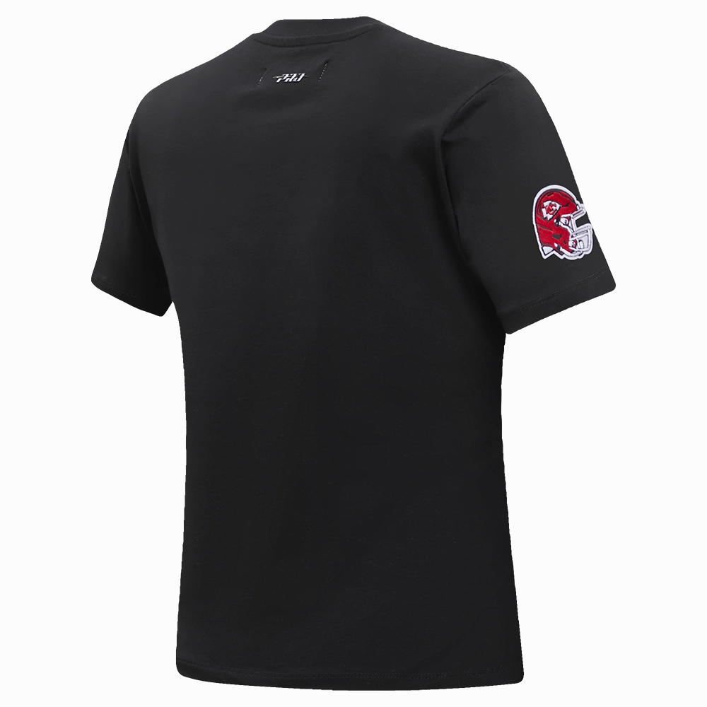 NFL KANSAS CITY CHIEFS CLASSIC SHORT SLEEVE WOMEN'S SINGLE JERSEY SLIM FIT TEE (BLACK)