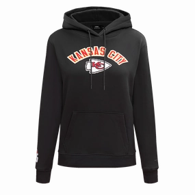 NFL KANSAS CITY CHIEFS CLASSIC WOMEN'S FLC PO HOODIE (BLACK)