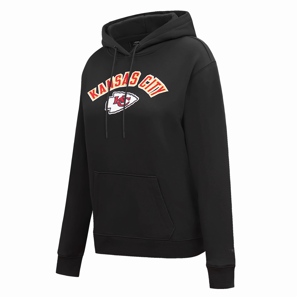 NFL KANSAS CITY CHIEFS CLASSIC WOMEN'S FLC PO HOODIE (BLACK)