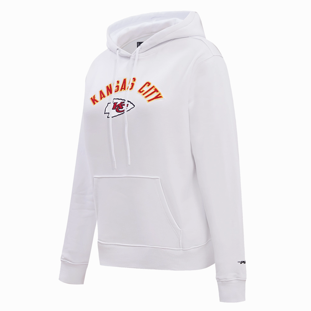 NFL KANSAS CITY CHIEFS CLASSIC WOMEN'S FLC PO HOODIE (WHITE)
