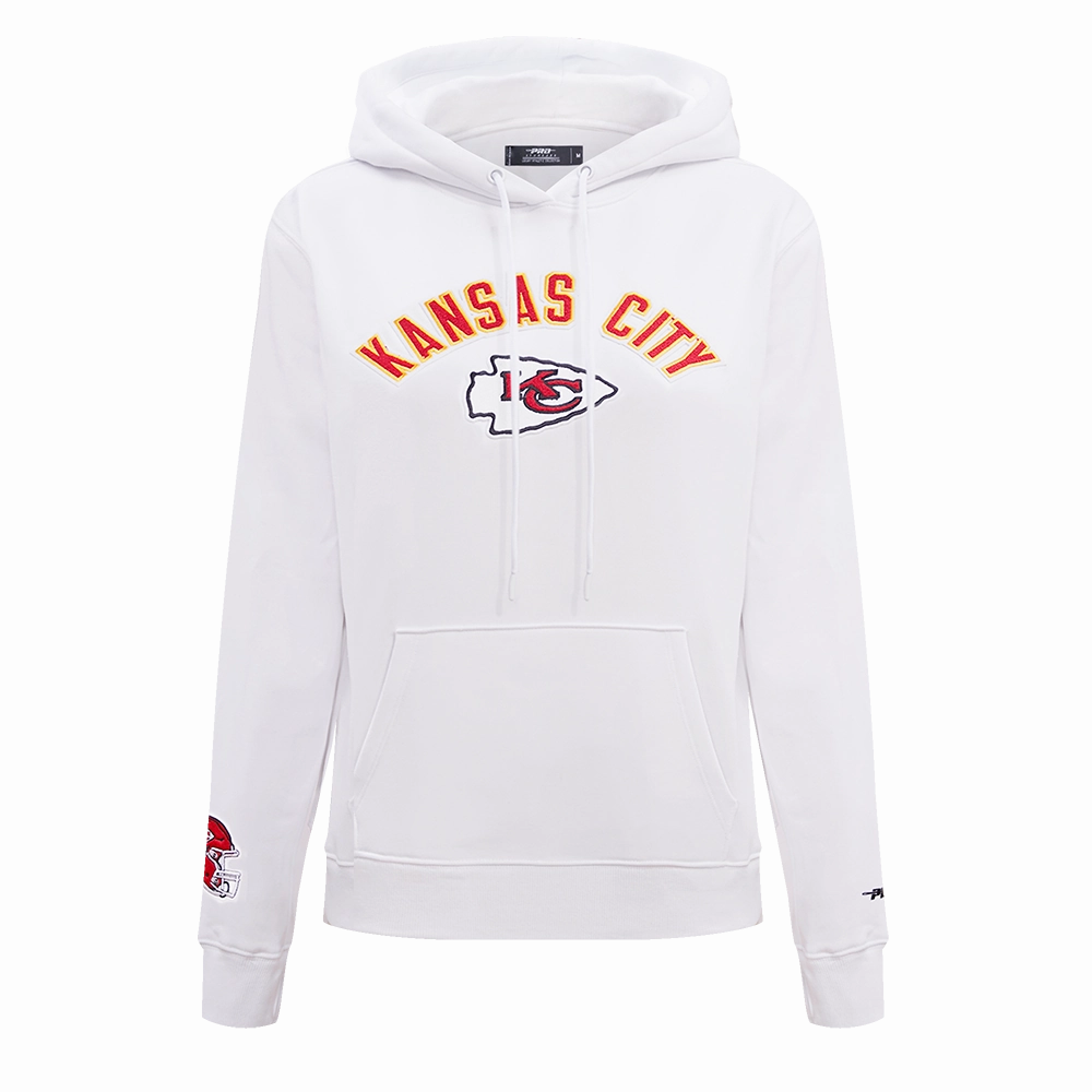 NFL KANSAS CITY CHIEFS CLASSIC WOMEN'S FLC PO HOODIE (WHITE)