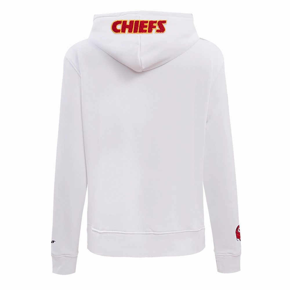 NFL KANSAS CITY CHIEFS CLASSIC WOMEN'S FLC PO HOODIE (WHITE)