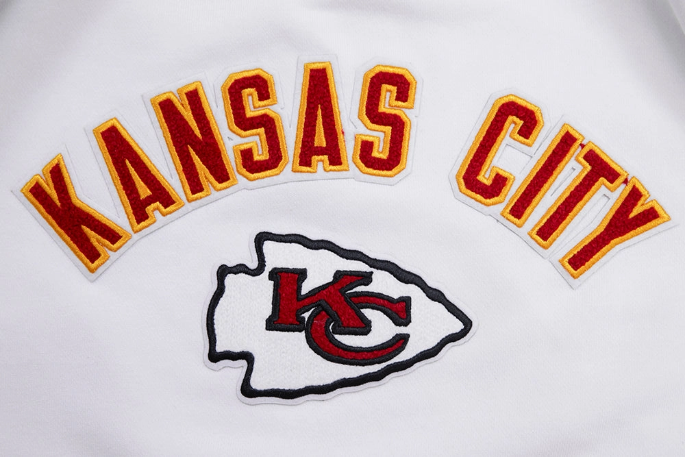 NFL KANSAS CITY CHIEFS CLASSIC WOMEN'S FLEECE CREWNECK (WHITE)