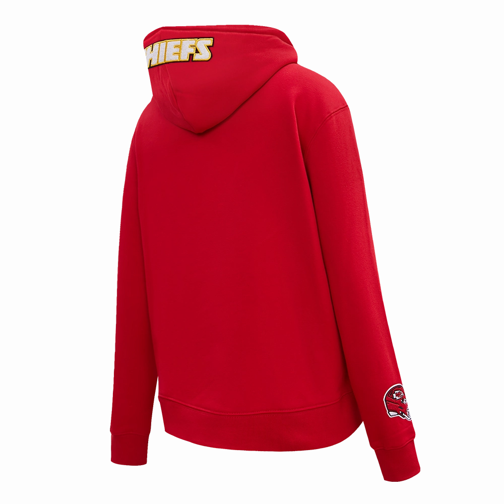 NFL KANSAS CITY CHIEFS CLASSIC WOMEN'S FLEECE PULLOVER HOODIE (RED)