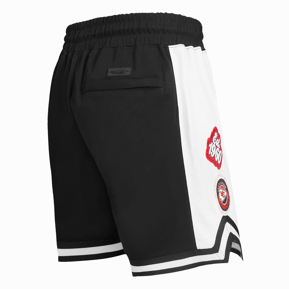NFL KANSAS CITY CHIEFS DIY PICK STITCH MEN'S DOUBLE KNIT 2.0 SHORT (BLACK)