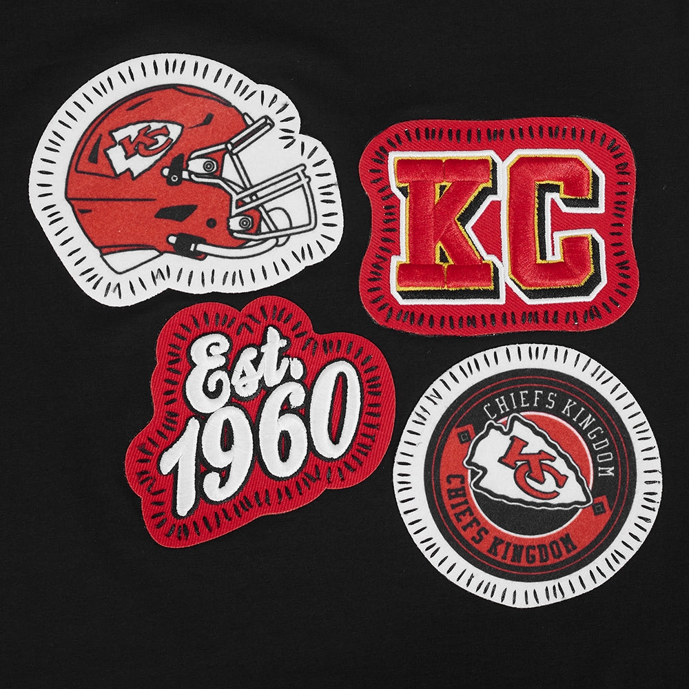 NFL KANSAS CITY CHIEFS DIY PICK STITCH MEN'S SINGLE JERSEY TEE (BLACK)