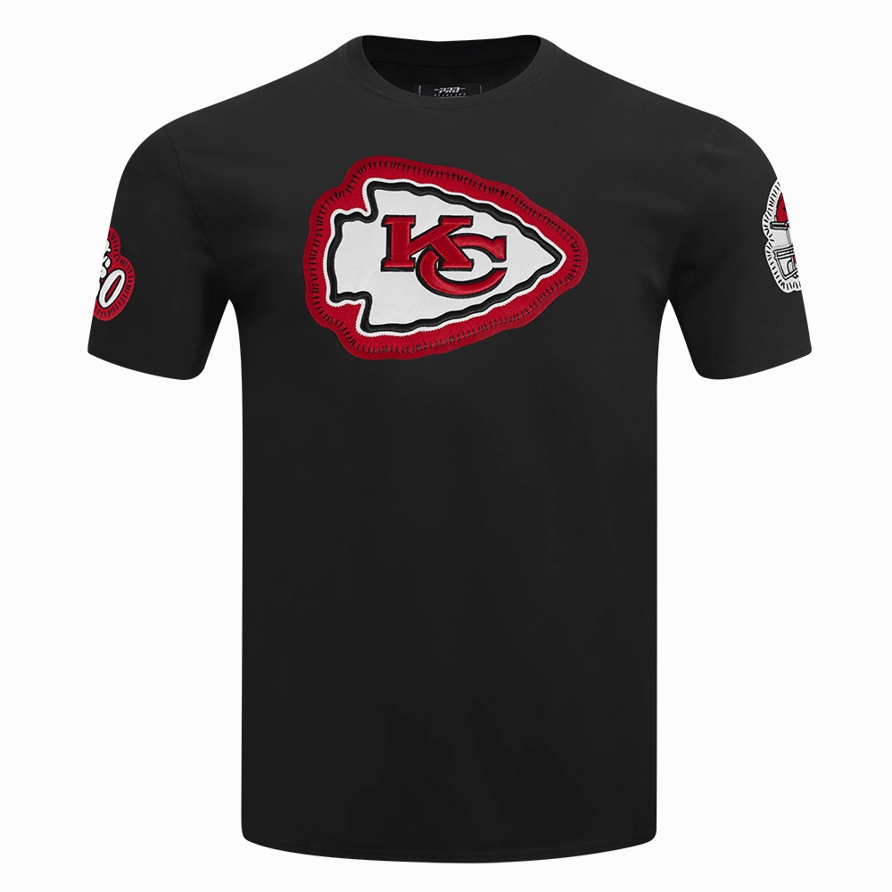 NFL KANSAS CITY CHIEFS DIY PICK STITCH MEN'S SINGLE JERSEY TEE (BLACK)
