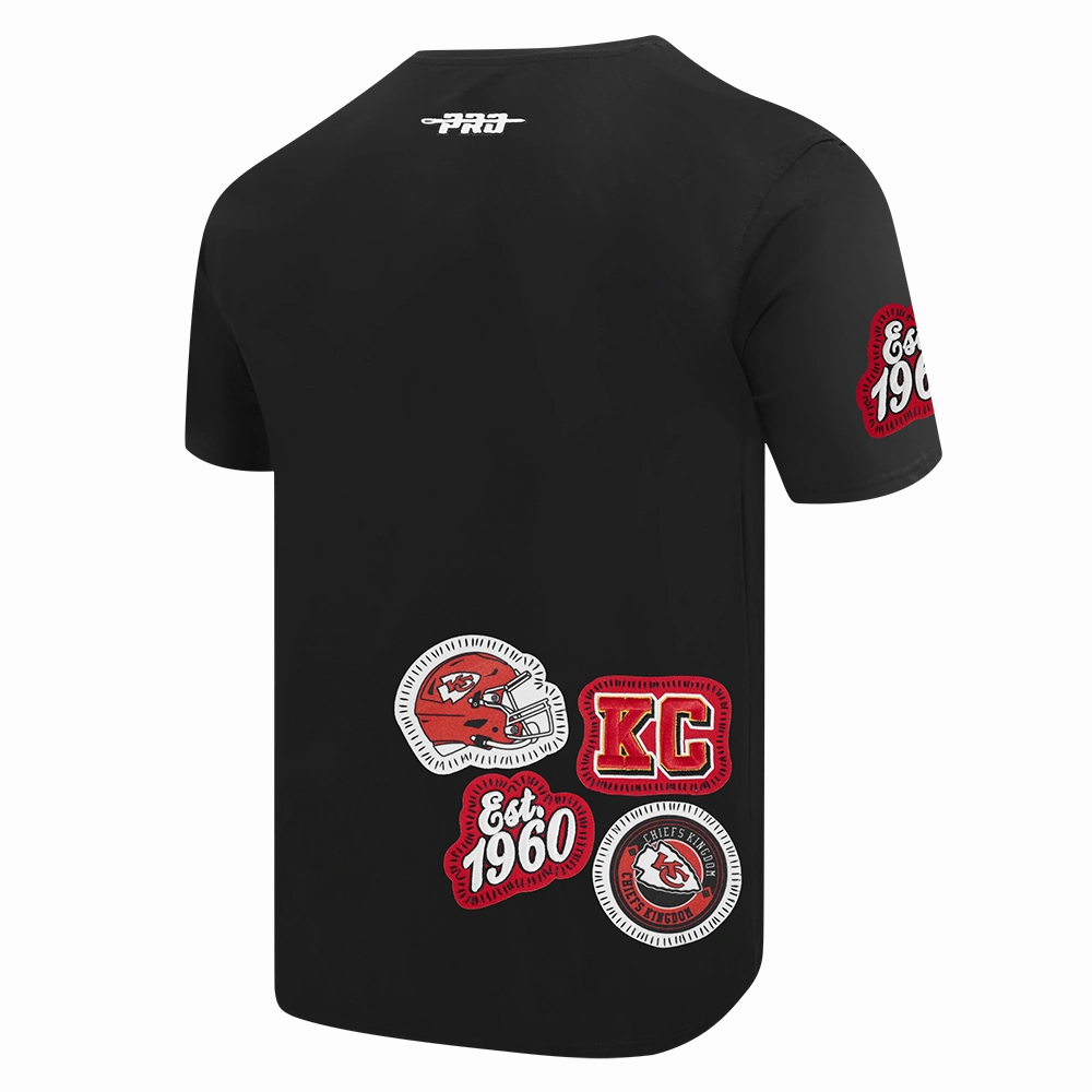NFL KANSAS CITY CHIEFS DIY PICK STITCH MEN'S SINGLE JERSEY TEE (BLACK)