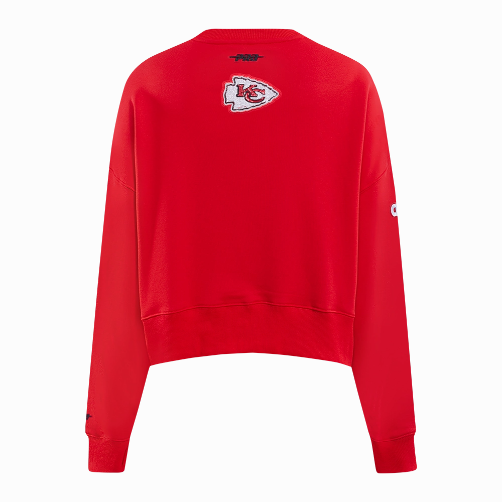 NFL KANSAS CITY CHIEFS GAME DAY CLASSICS WOMEN'S DOUBLE KNIT CREWNECK (RED)