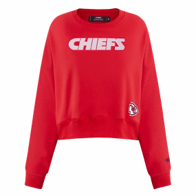 NFL KANSAS CITY CHIEFS GAME DAY CLASSICS WOMEN'S DOUBLE KNIT CREWNECK (RED)