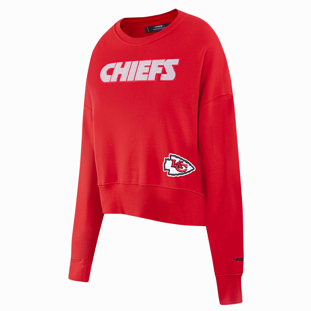 NFL KANSAS CITY CHIEFS GAME DAY CLASSICS WOMEN'S DOUBLE KNIT CREWNECK (RED)