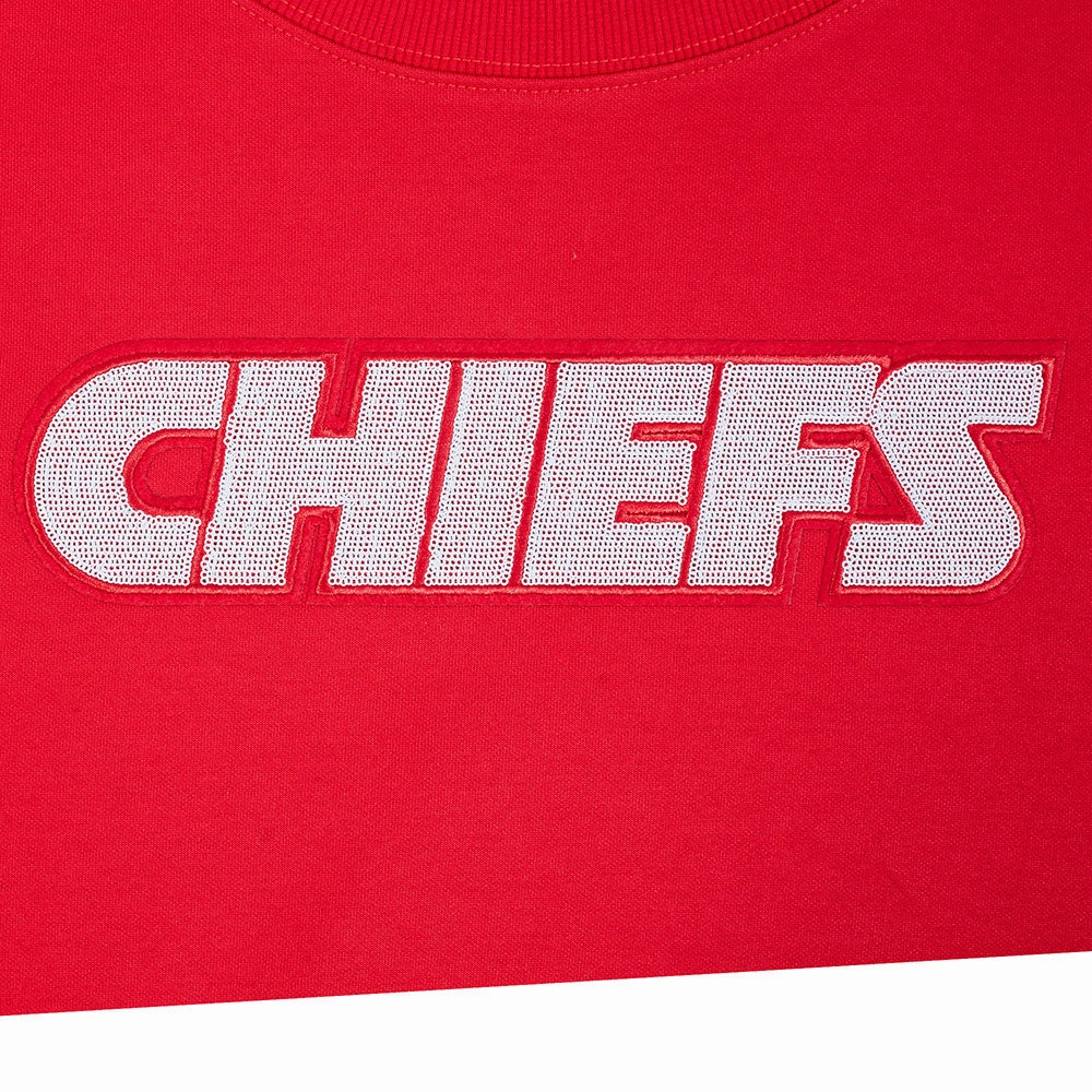 NFL KANSAS CITY CHIEFS GAME DAY CLASSICS WOMEN'S DOUBLE KNIT CREWNECK (RED)
