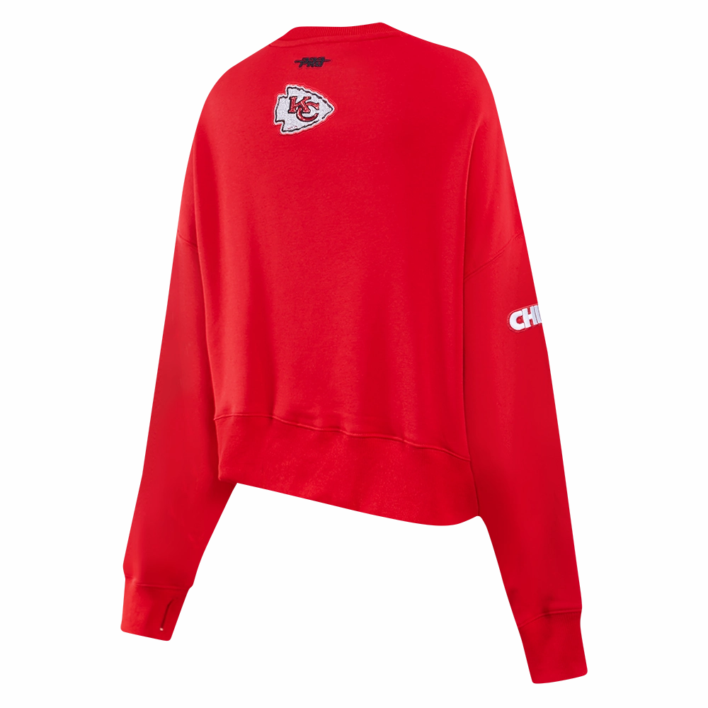 NFL KANSAS CITY CHIEFS GAME DAY CLASSICS WOMEN'S DOUBLE KNIT CREWNECK (RED)