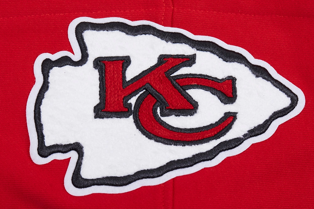 NFL KANSAS CITY CHIEFS MASHUP MEN'S RIB PULLOVER HOODIE (RED)
