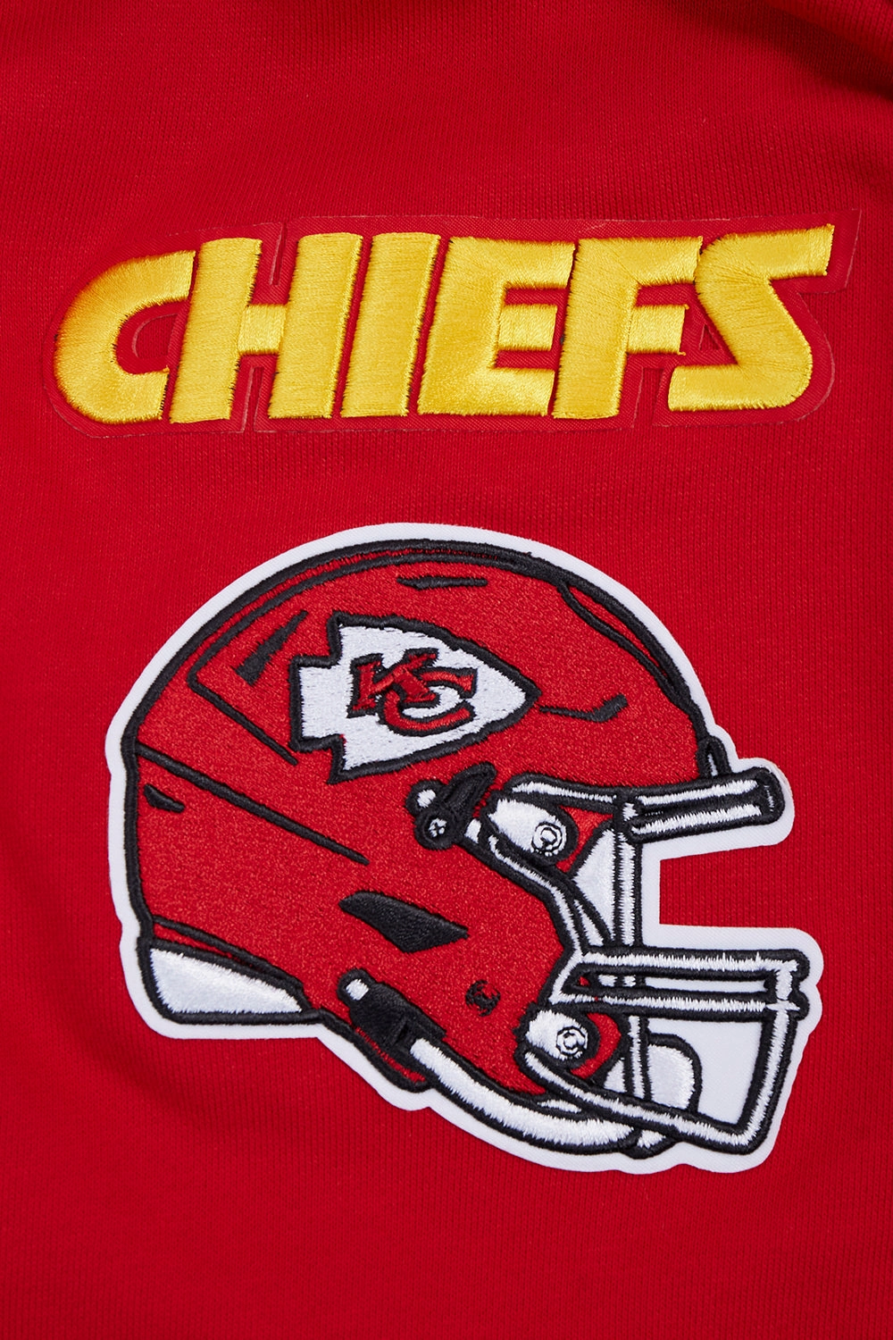 NFL KANSAS CITY CHIEFS MASHUP MEN'S RIB PULLOVER HOODIE (RED)