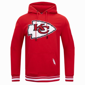 NFL KANSAS CITY CHIEFS MASHUP MEN'S RIB PULLOVER HOODIE (RED)