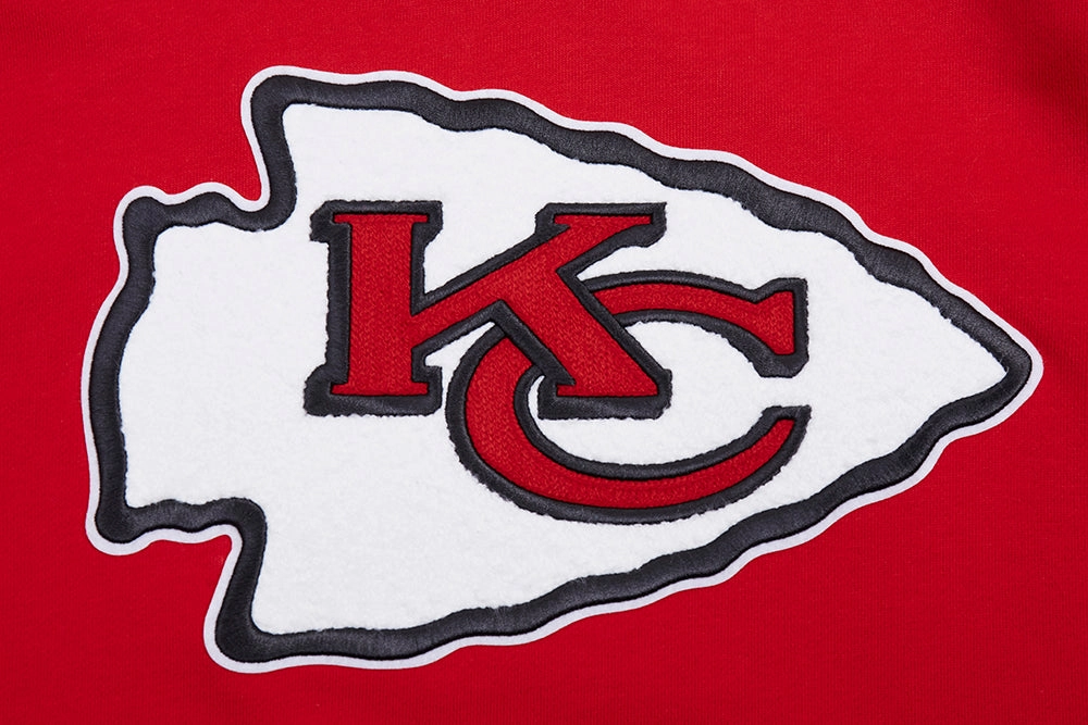 NFL KANSAS CITY CHIEFS MASHUP MEN'S RIB PULLOVER HOODIE (RED)
