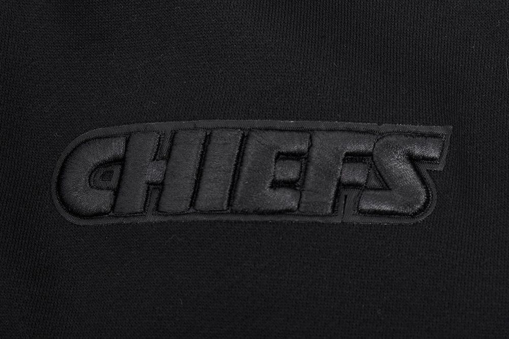NFL KANSAS CITY CHIEFS NEUTRAL DROP SHOULDER FLEECE CREWNECK (BLACK)
