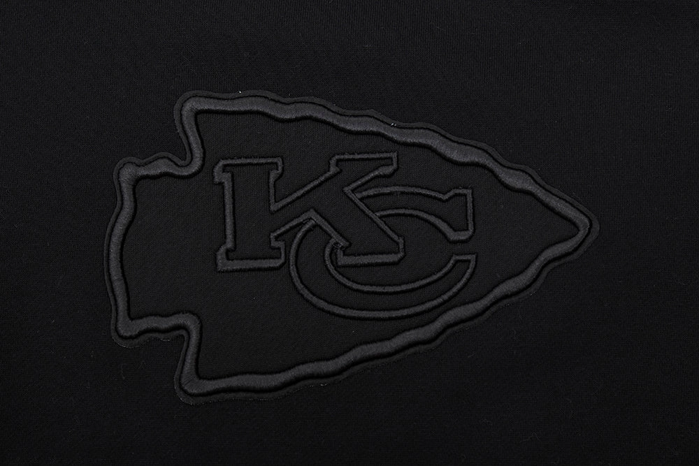 NFL KANSAS CITY CHIEFS NEUTRAL DROP SHOULDER FLEECE CREWNECK (BLACK)