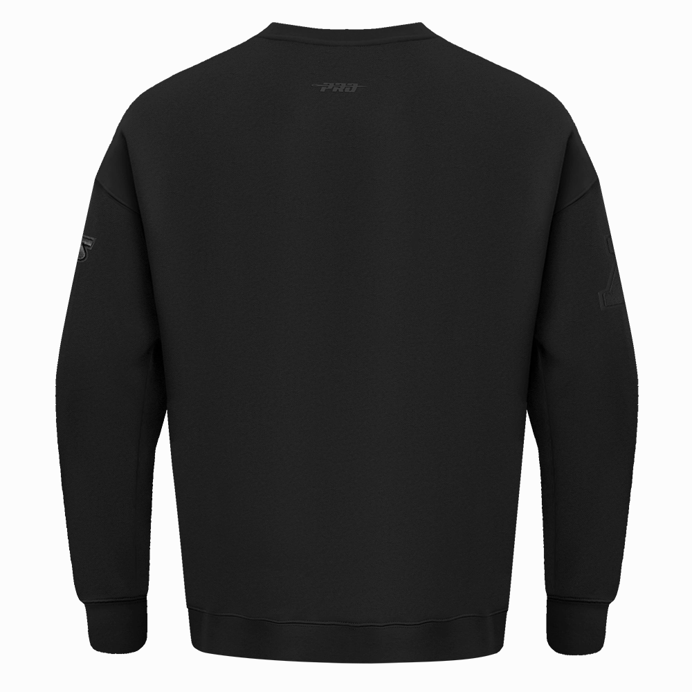 NFL KANSAS CITY CHIEFS NEUTRAL DROP SHOULDER FLEECE CREWNECK (BLACK)