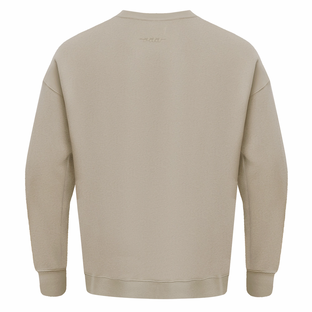 NFL KANSAS CITY CHIEFS NEUTRAL DROP SHOULDER FLEECE CREWNECK (TAUPE)