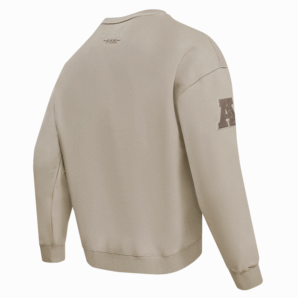 NFL KANSAS CITY CHIEFS NEUTRAL DROP SHOULDER FLEECE CREWNECK (TAUPE)