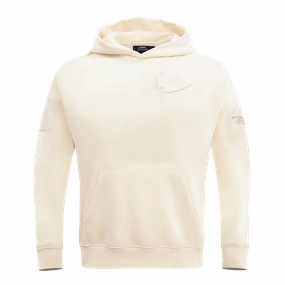 NFL KANSAS CITY CHIEFS NEUTRAL DROP SHOULDER MEN'S PULLOVER HOODIE (EGGSHELL)