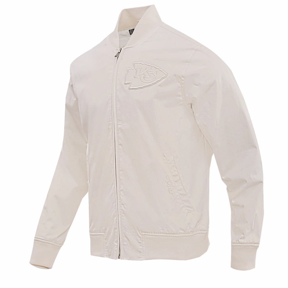 NFL KANSAS CITY CHIEFS NEUTRAL MEN'S TWILL JACKET (EGGSHELL)