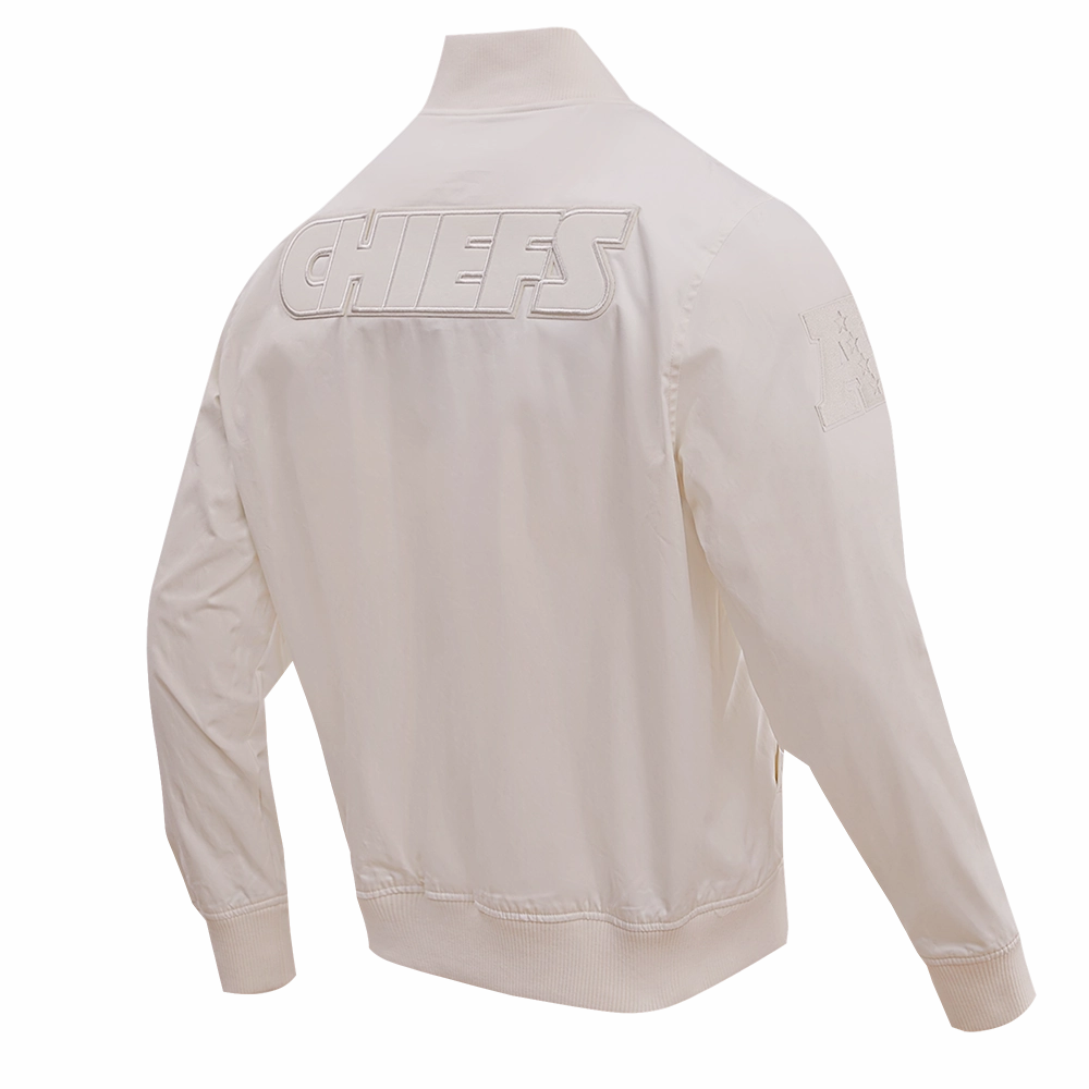 NFL KANSAS CITY CHIEFS NEUTRAL MEN'S TWILL JACKET (EGGSHELL)