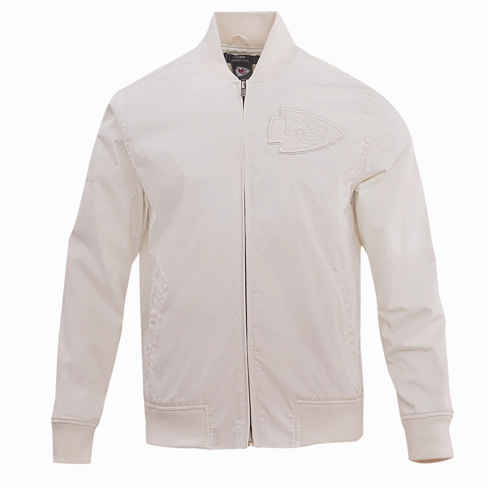 NFL KANSAS CITY CHIEFS NEUTRAL MEN'S TWILL JACKET (EGGSHELL)