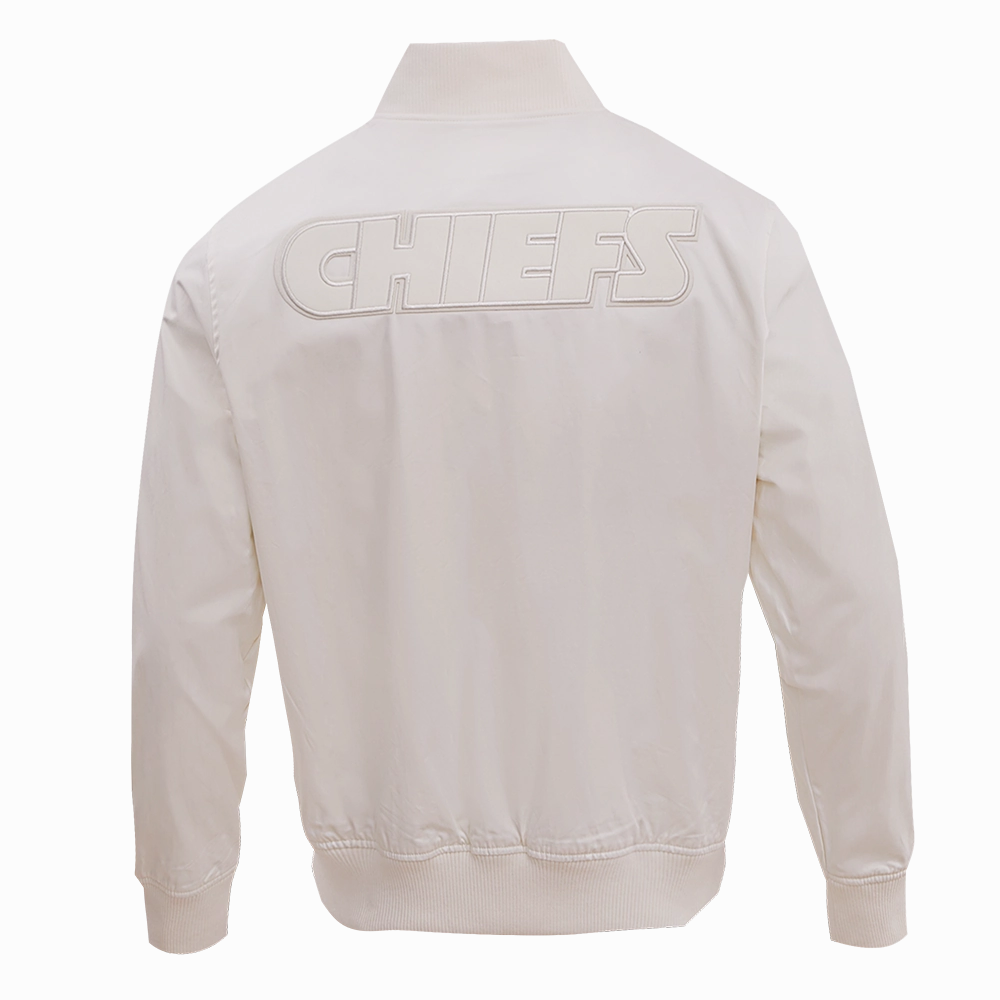 NFL KANSAS CITY CHIEFS NEUTRAL MEN'S TWILL JACKET (EGGSHELL)
