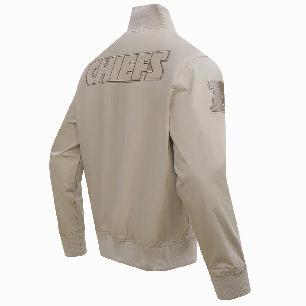 NFL KANSAS CITY CHIEFS NEUTRAL TWILL JACKET (TAUPE)