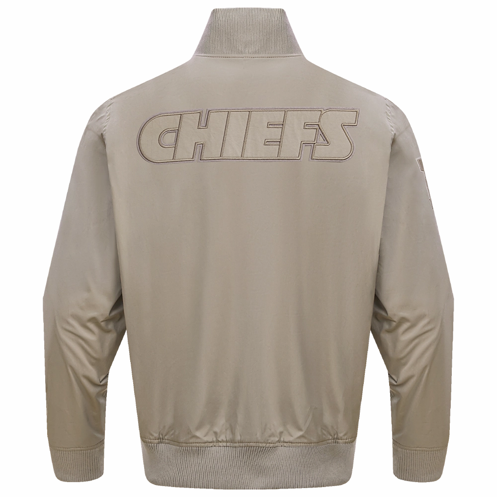 NFL KANSAS CITY CHIEFS NEUTRAL TWILL JACKET (TAUPE)