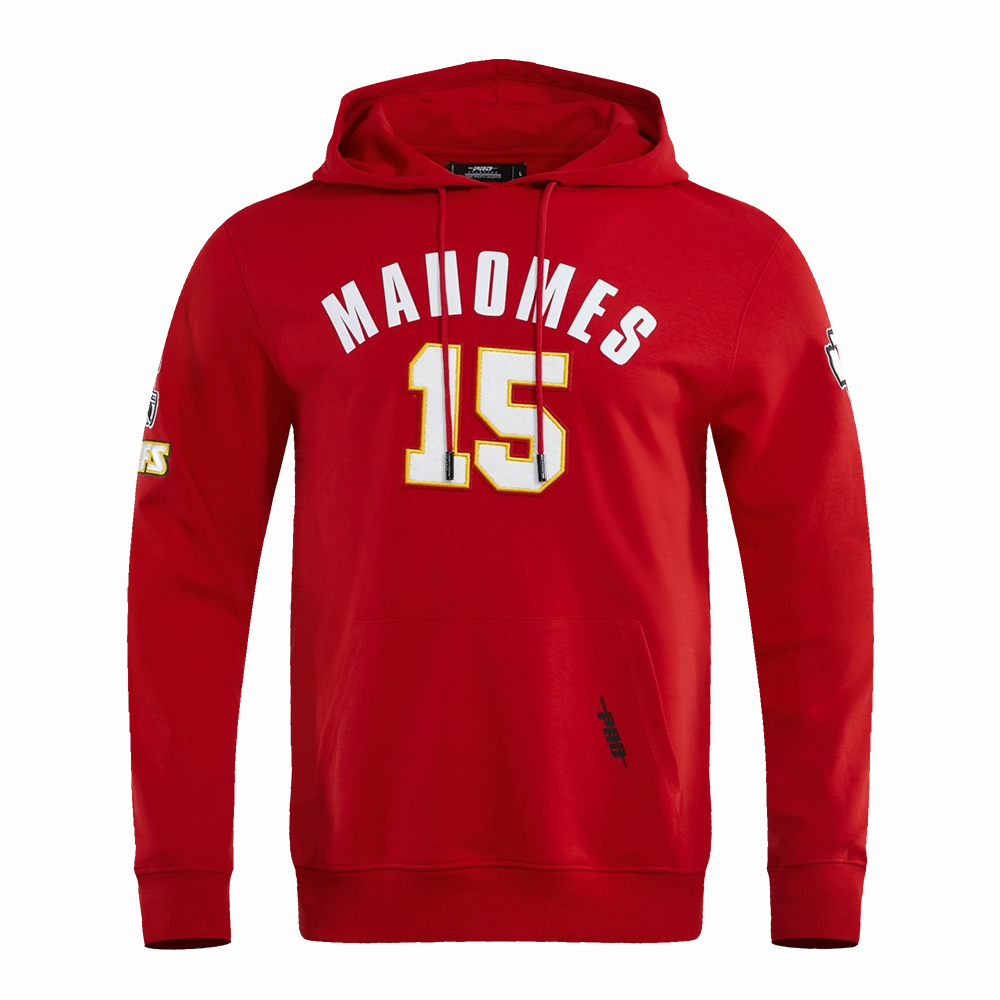 NFL KANSAS CITY CHIEFS PATRICK MAHOMES #15 MEN'S PULLOVER HOODIE (RED)