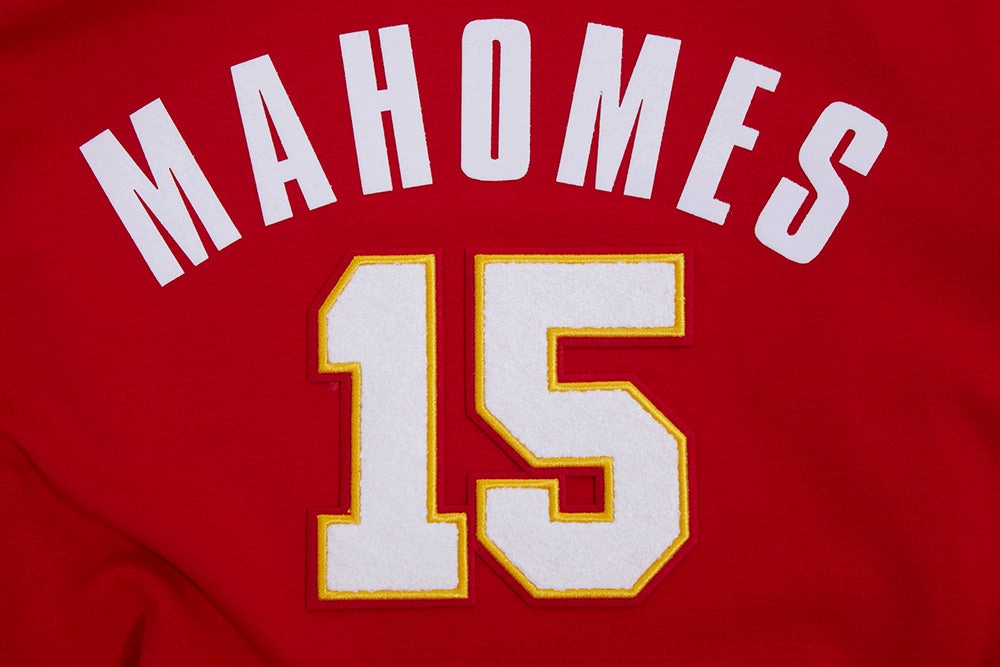 NFL KANSAS CITY CHIEFS PATRICK MAHOMES #15 MEN'S PULLOVER HOODIE (RED)