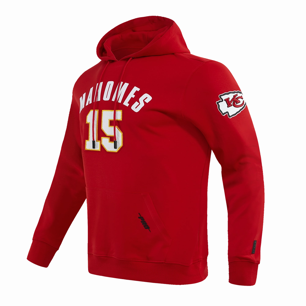 NFL KANSAS CITY CHIEFS PATRICK MAHOMES #15 MEN'S PULLOVER HOODIE (RED)