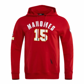 NFL KANSAS CITY CHIEFS PATRICK MAHOMES #15 MEN'S PULLOVER HOODIE (RED)