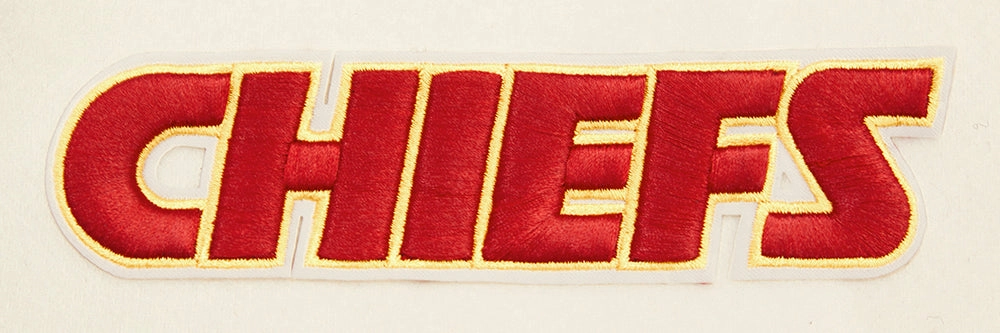 NFL KANSAS CITY CHIEFS RETRO CLASSIC MEN'S RIB WOOL VARSITY JACKET (EGGSHELL/ RED)