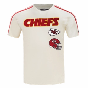 NFL KANSAS CITY CHIEFS RETRO CLASSIC MEN'S STRIPED TEE (EGGSHELL/ RED)