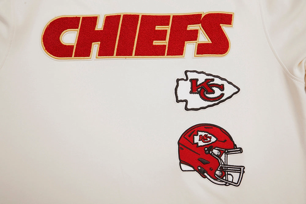 NFL KANSAS CITY CHIEFS RETRO CLASSIC MEN'S STRIPED TEE (EGGSHELL/ RED)