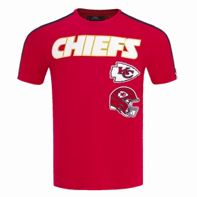 NFL KANSAS CITY CHIEFS RETRO CLASSIC MEN'S STRIPED TEE (RED/BLACK)