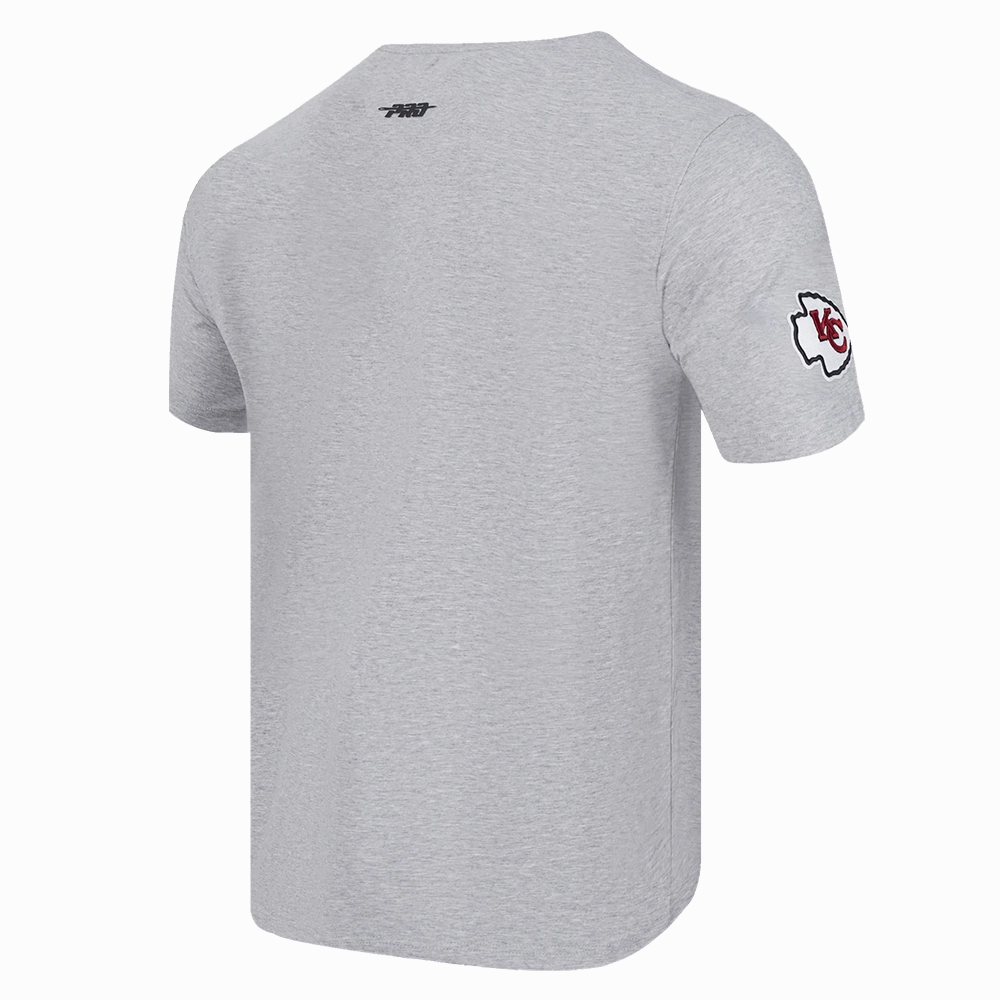 NFL KANSAS CITY CHIEFS SCRIPT TAIL MEN'S   TEE (HEATHER GREY)