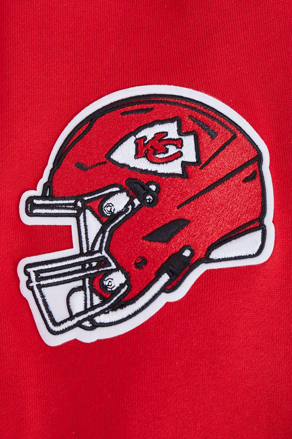 NFL KANSAS CITY CHIEFS SCRIPT TAIL MEN'S RIB FLEECE PULLOVER HOODIE (RED)