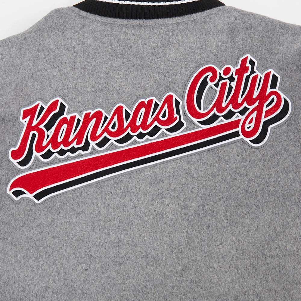 NFL KANSAS CITY CHIEFS SCRIPT TAIL MEN'S RIB WOOL VARSITY (HEATHER GREY/WHITE/BLACK)