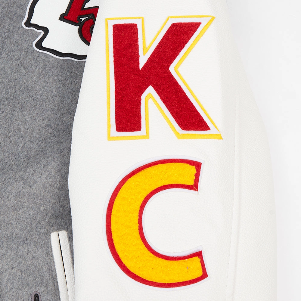 NFL KANSAS CITY CHIEFS SCRIPT TAIL MEN'S RIB WOOL VARSITY (HEATHER GREY/WHITE/BLACK)