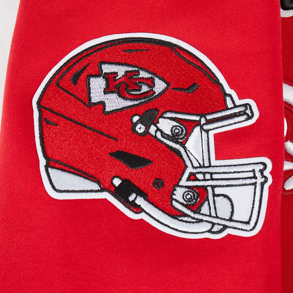 NFL KANSAS CITY CHIEFS SUGAR SKULL MEN'S FLEECE PULLOVER HOODIE (RED)