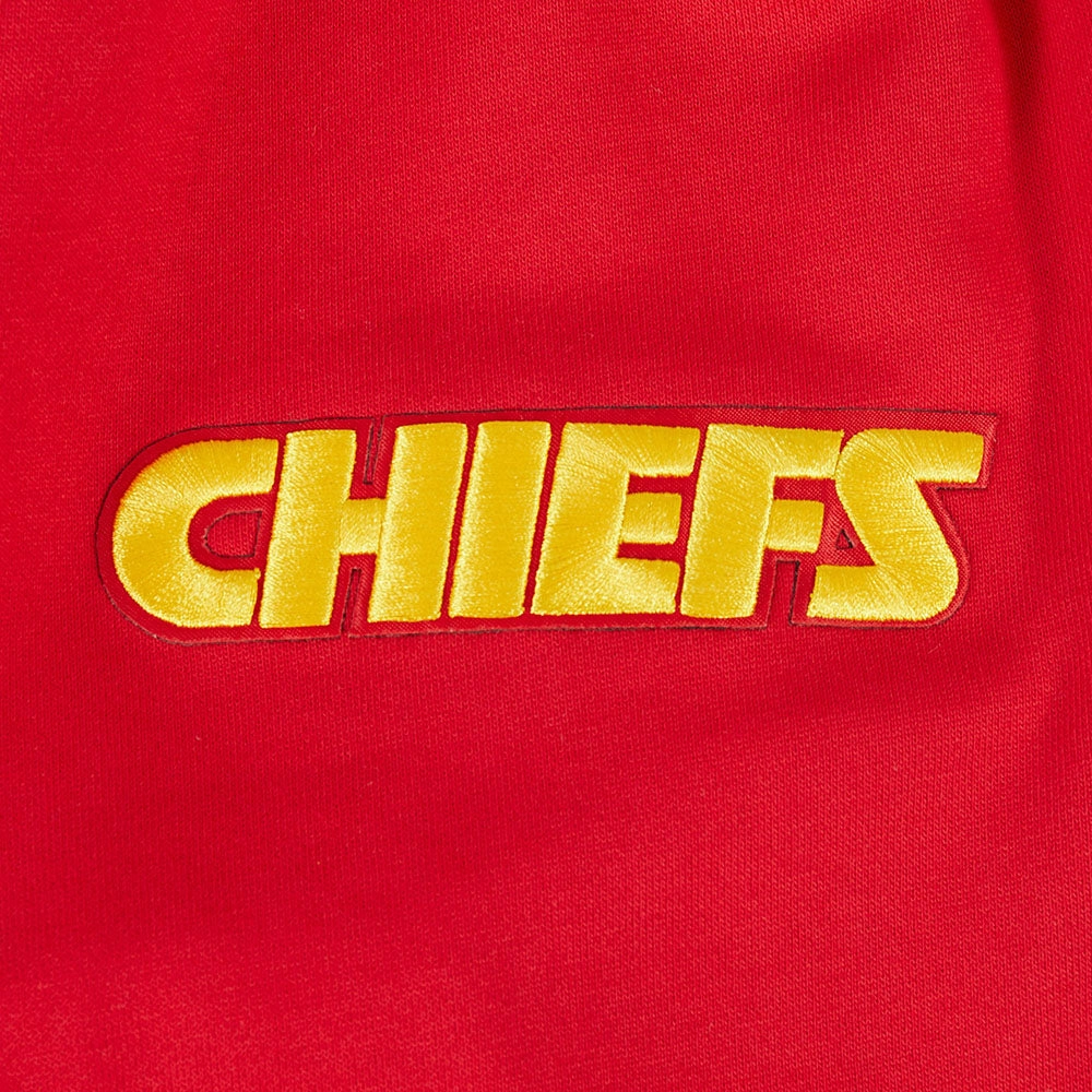NFL KANSAS CITY CHIEFS SUGAR SKULL MEN'S FLEECE PULLOVER HOODIE (RED)