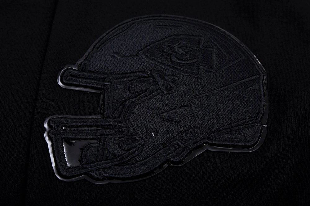NFL KANSAS CITY CHIEFS TRIPLE BLACK MEN'S PULLOVER HOODIE (TRIPLE BLACK)