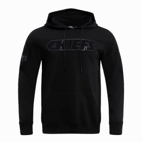 NFL KANSAS CITY CHIEFS TRIPLE BLACK MEN'S PULLOVER HOODIE (TRIPLE BLACK)